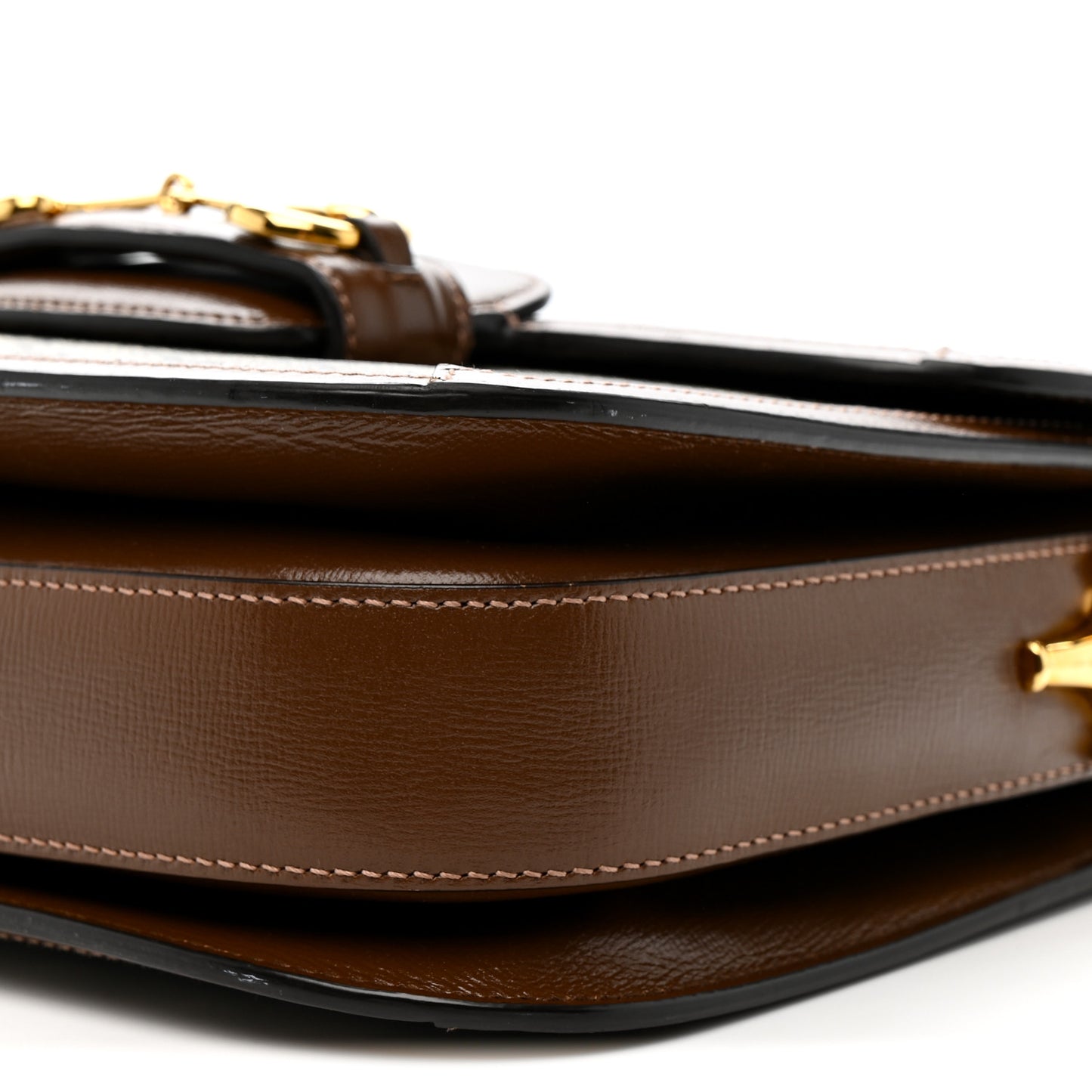 GG Supreme Monogram Horsebit 1955 Shoulder Bag Beige Brown Sugar
