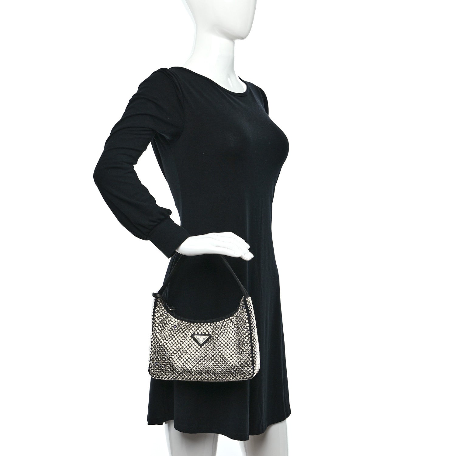 Prada Satin Crystal Mini Re-Edition 2000 Bag Cristal 2 of 10
