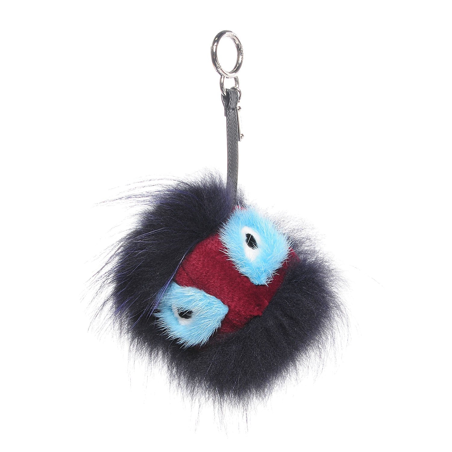 Fendi Mink Fox Rabbit Fur Vitello Flamingo Furme Monster Bag Charm Viola Multicolor Black 1 of 7