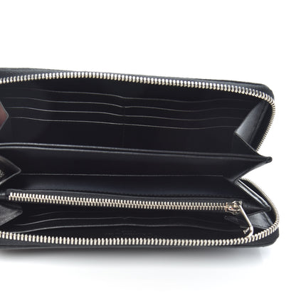 Christian Dior Lambskin Cannage Lady Dior Zip Wallet Black 5 of 12