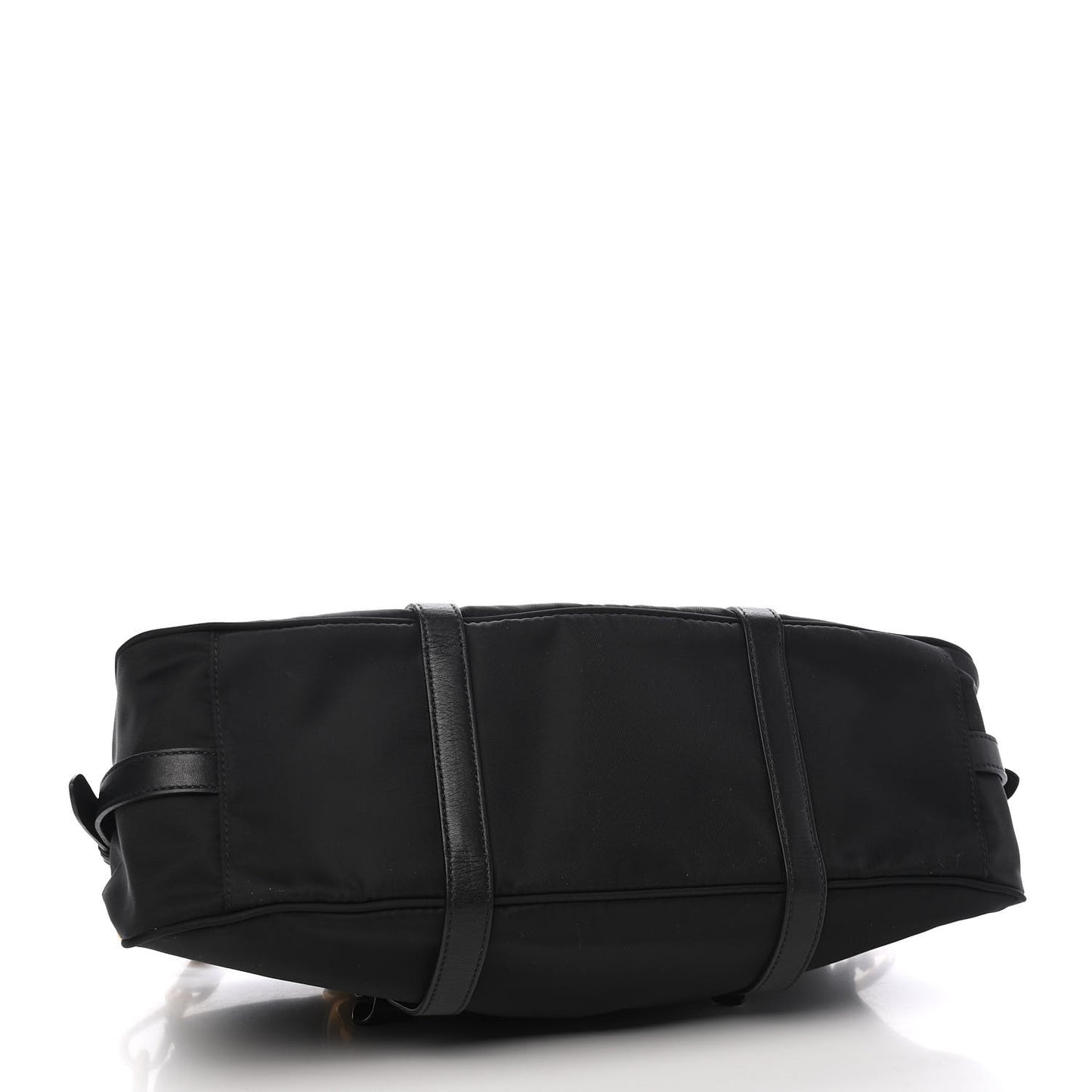 Tessuto Nylon Soft Calfskin Shopping Satchel Black