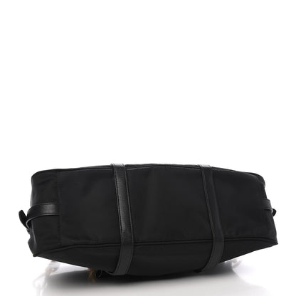 Prada Tessuto Nylon Soft Calfskin Shopping Satchel Black 4 of 9