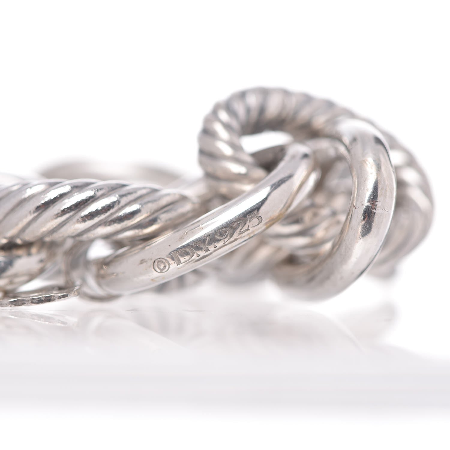 David Yurman Sterling Silver 17mm Extra Large Oval Link Bracelet 5 of 5