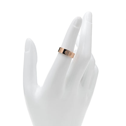 Hermes 18K Rose Gold Diamond PM H D'Ancre Ring 52 6 2 of 5