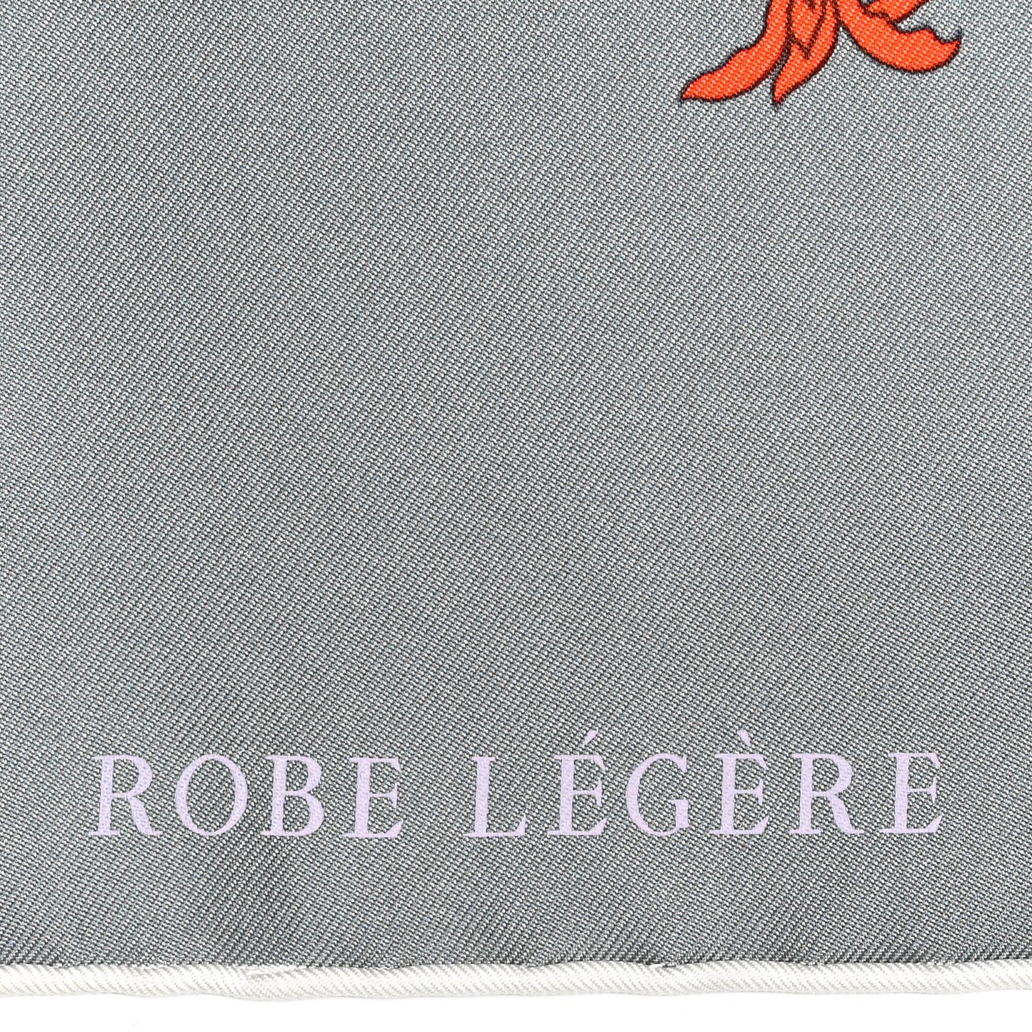 Silk Robe Legere Scarf 90 Gris Corail Rose Pourpre