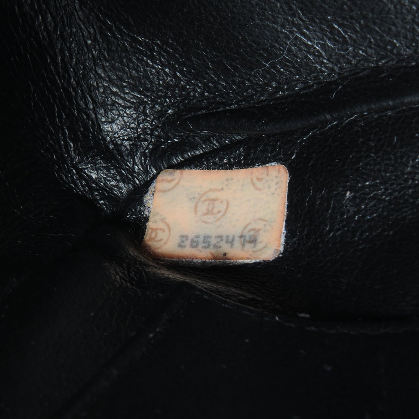 Lambskin Quilted Flap Camera Tassel Case Black