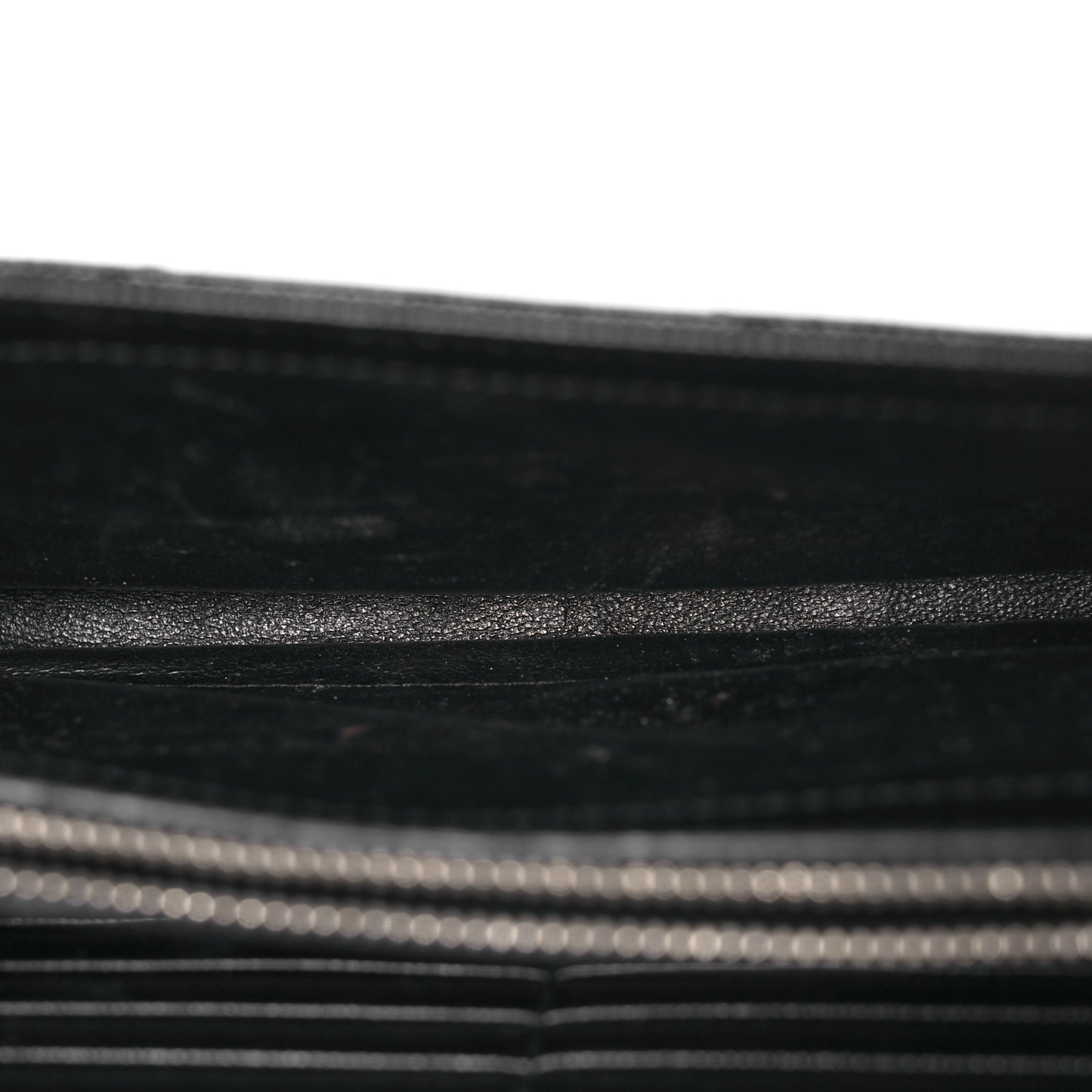 Grain De Poudre Matelasse Chevron Monogram Chain Wallet Black