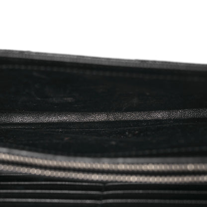 Saint Laurent Grain De Poudre Matelasse Chevron Monogram Chain Wallet Black 5 of 15