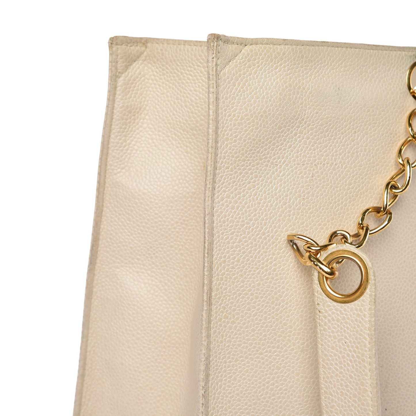 Caviar CC Shopper Tote Beige Clair