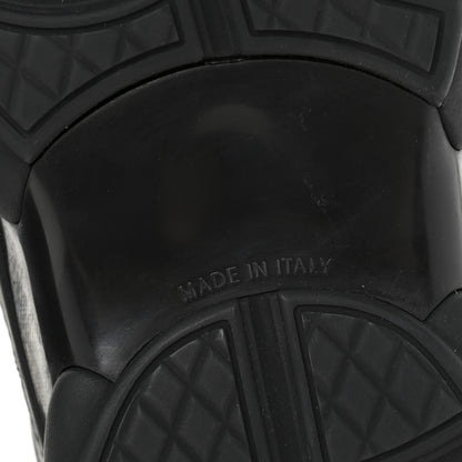 Chanel Lambskin Fabric CC Sneakers 38.5 Black 7 of 9