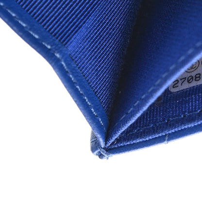 Chanel Lambskin Quilted Flap Card Holder Wallet Royal Blue 8 of 8