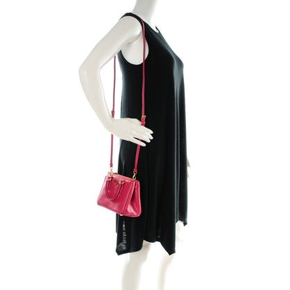 Prada Saffiano Mini Galleria Double Zip Tote Peonia 2 of 8