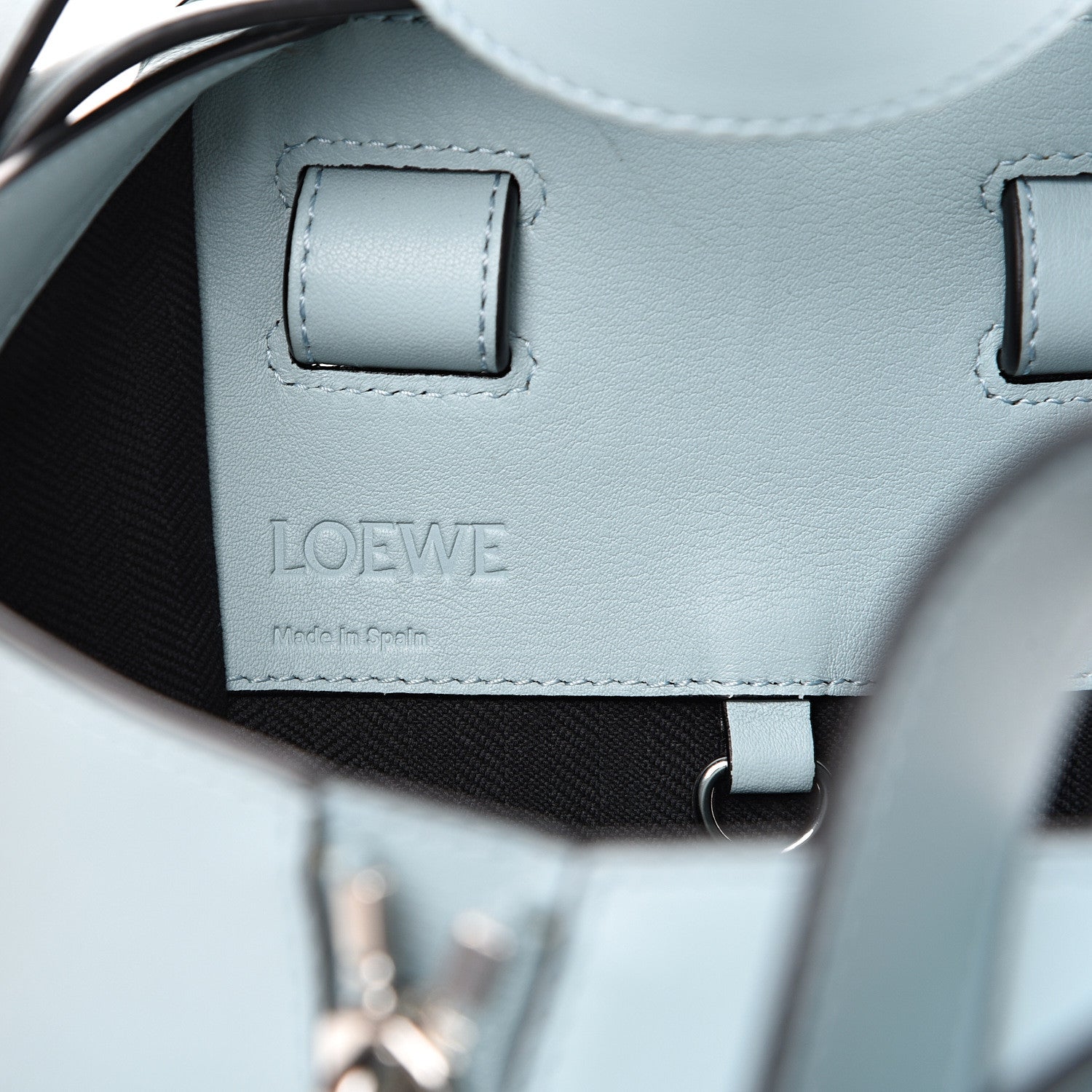 Loewe Calfskin Medium Hammock Shoulder Bag Aqua 5 of 11