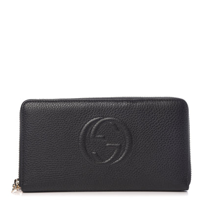 Gucci Calfskin Soho Zip Around Wallet Black 1 of 8