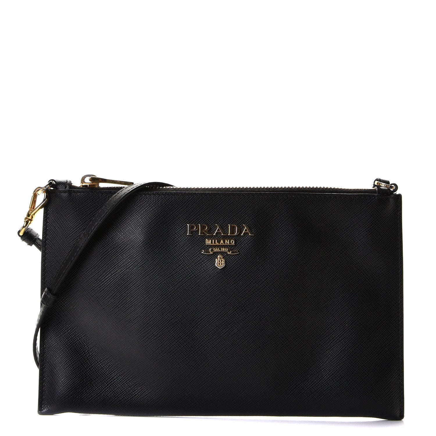 Prada Saffiano Pochette Black 1 of 8