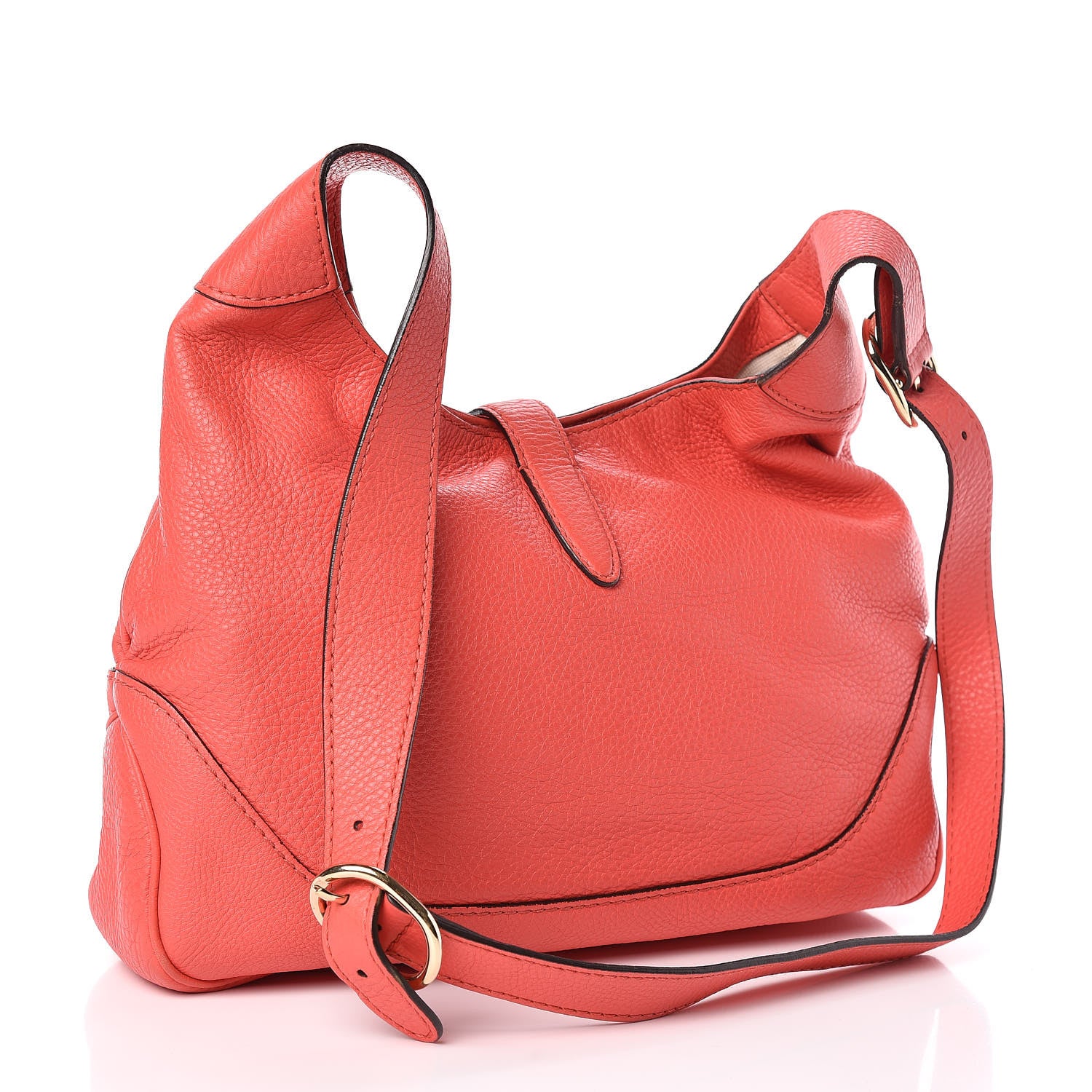 Gucci Calfskin Medium New Jackie Shoulder Bag Coral 3 of 9