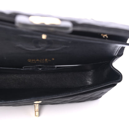 Chanel Satin Quilted Medium Double Flap Black 4 of 5