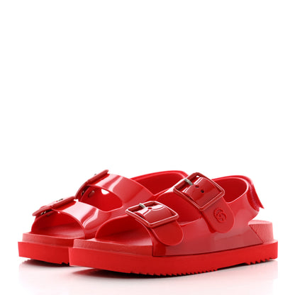 Gucci Rubber Mini Double G Womens Isla Dad Sandals 35 Maple Red 3 of 8