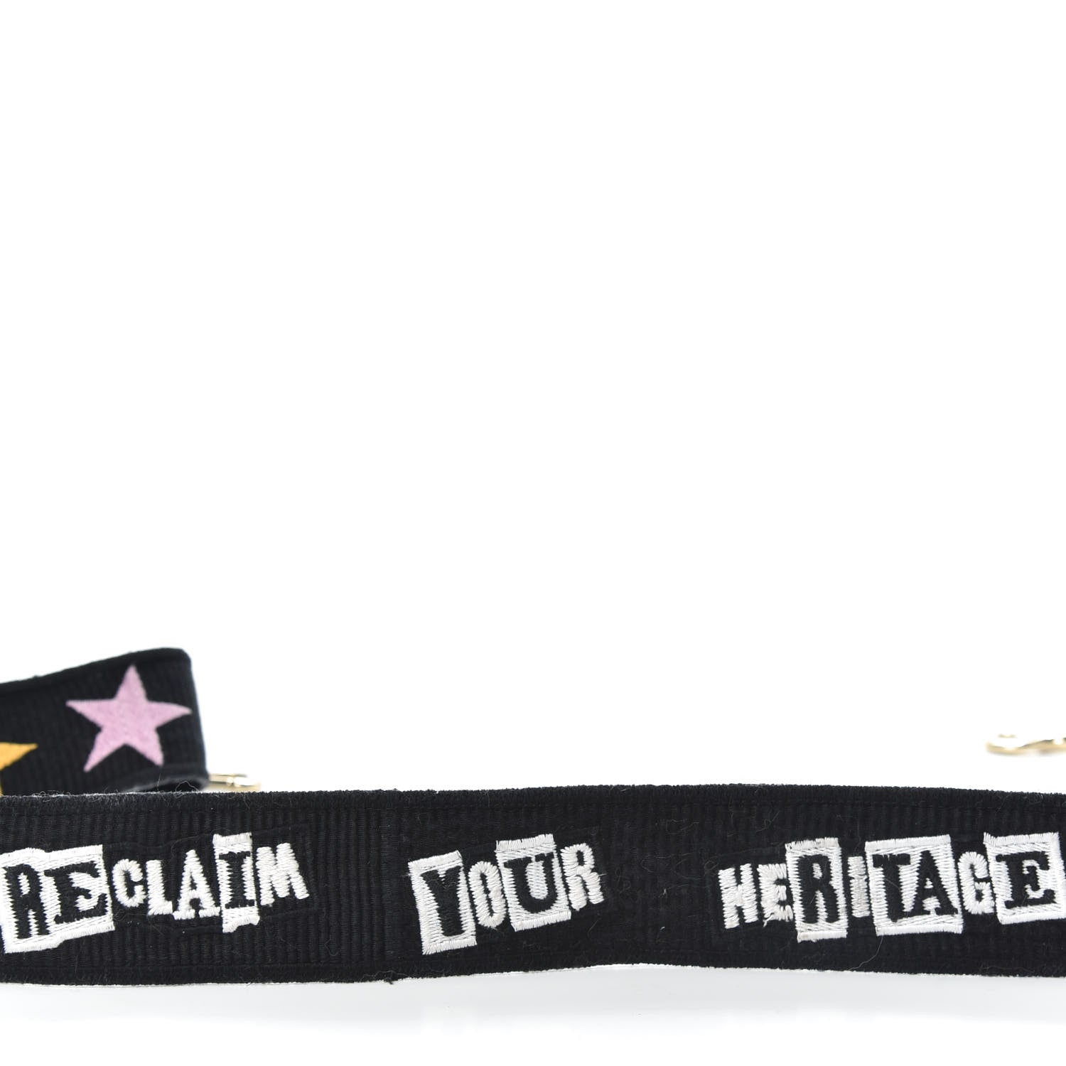 Valentino Garavani X JAMIE REID Canvas Embroidered Rockstud Guitar Strap Black 6 of 7