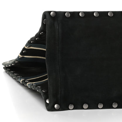 Christian Dior Suede Large Sea Book Tote Black 8 of 9