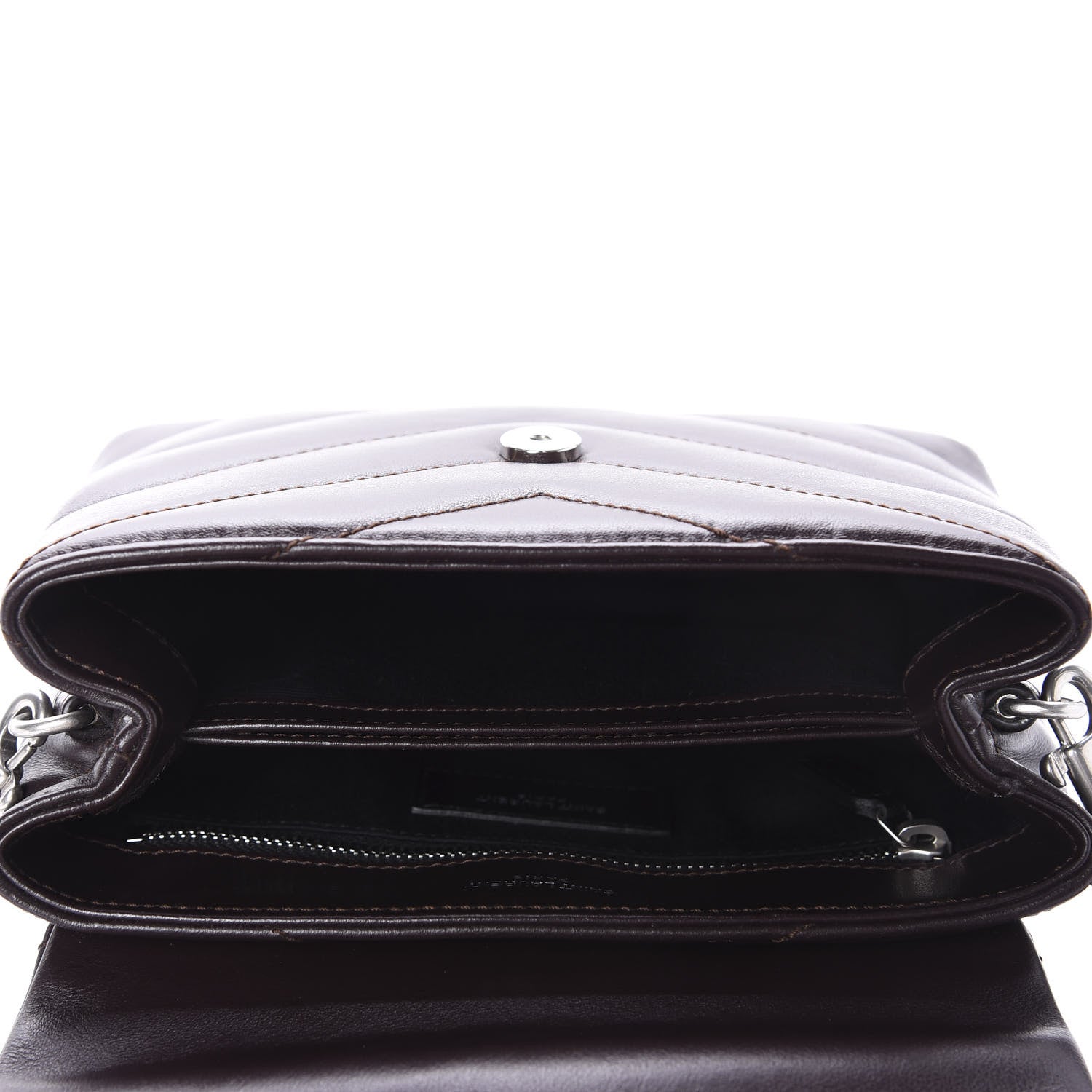 Saint Laurent Calfskin Y Quilted Monogram Toy Loulou Crossbody Bag Black Tulipe 5 of 11