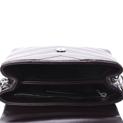 Saint Laurent Calfskin Y Quilted Monogram Toy Loulou Crossbody Bag Black Tulipe 5 of 11