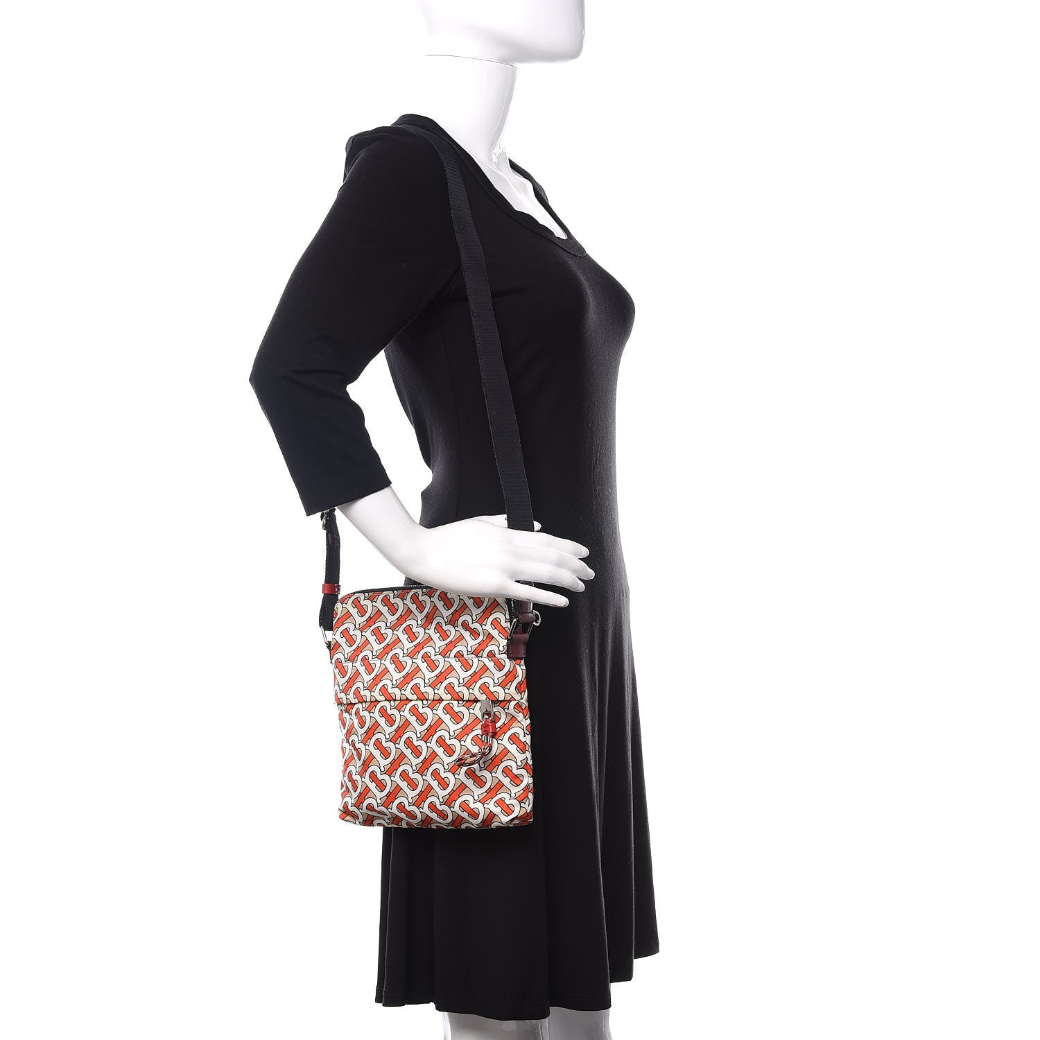 Burberry Nylon Monogram Crossbody Vermillion 2 of 9