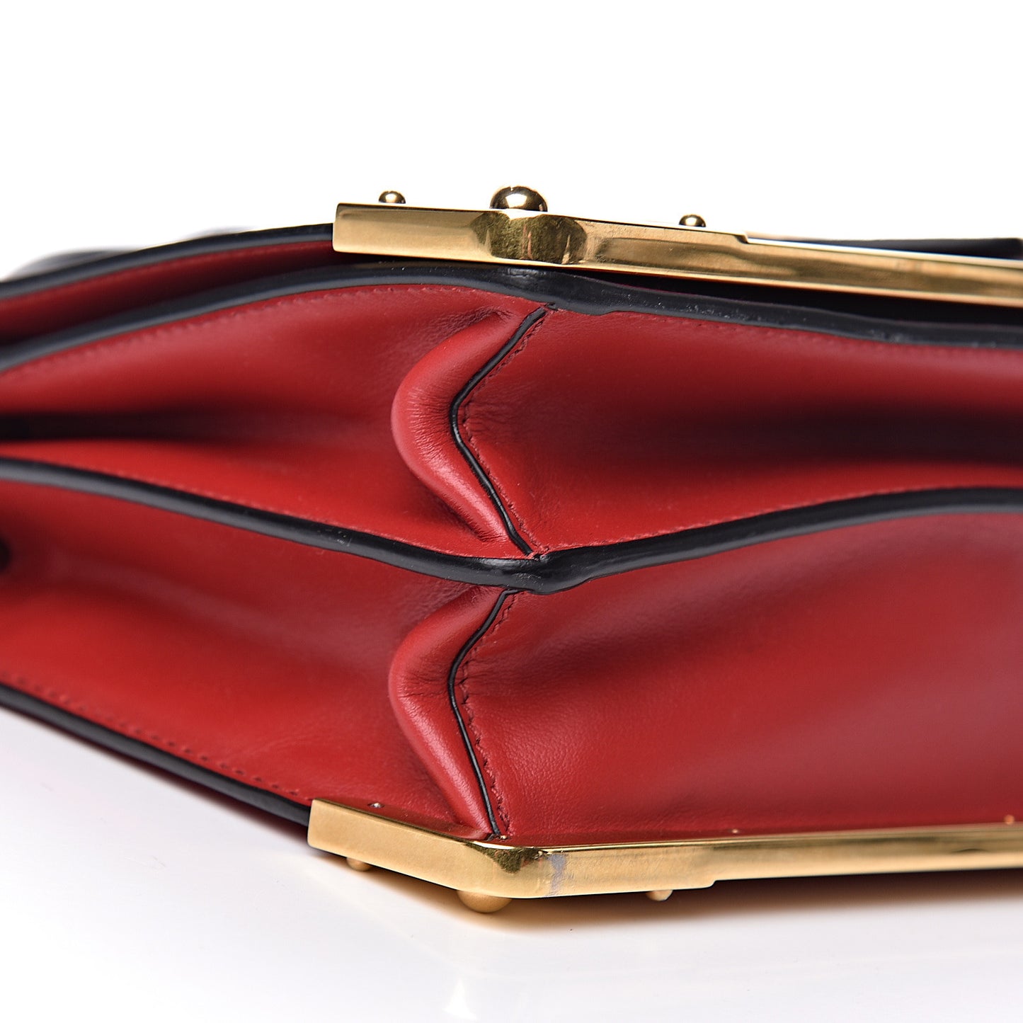 City Calfskin Saffiano Cahier Bag Fuoco Black