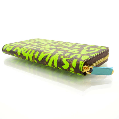 Louis Vuitton Monogram Graffiti Zippy Wallet Green 3 of 7