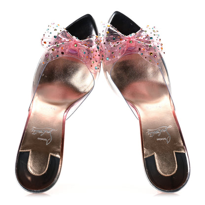 Christian Louboutin PVC Crystal Aqua Strass 80 Mules 41 Silver Multicolor 2 of 9