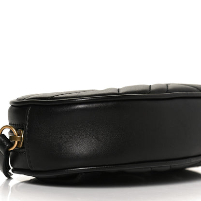 Gucci Calfskin Matelasse GG Marmont Belt Bag 95 38 Black 10 of 12
