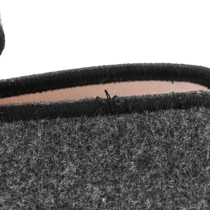 Fendi Melange Flannel Satin Threaded Edge Medium Peekaboo I SEE U East West Satchel Grigio Bois de Rose 13 of 13