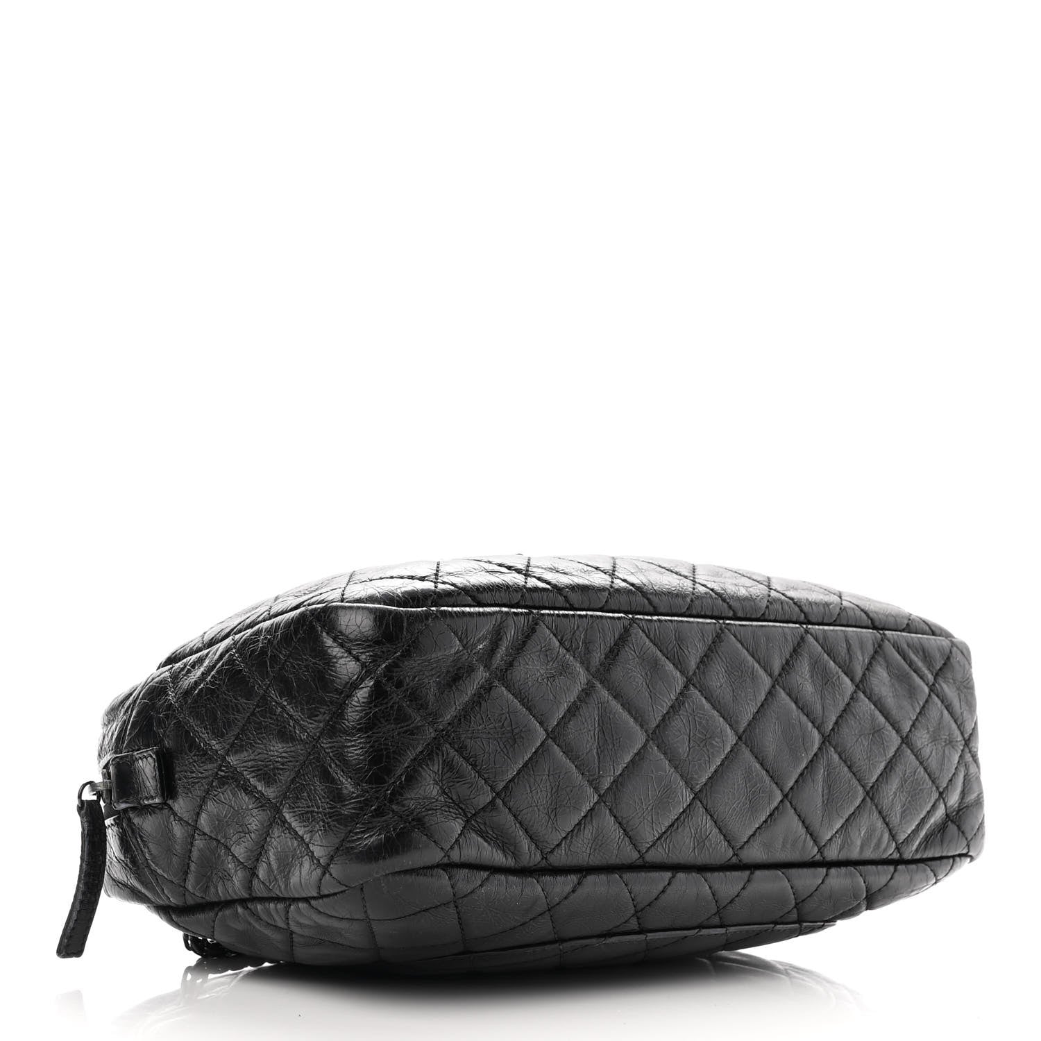 Chanel Metallic Aged Calfskin Quilted Medium Reissue Camera Case Black 4 of 14