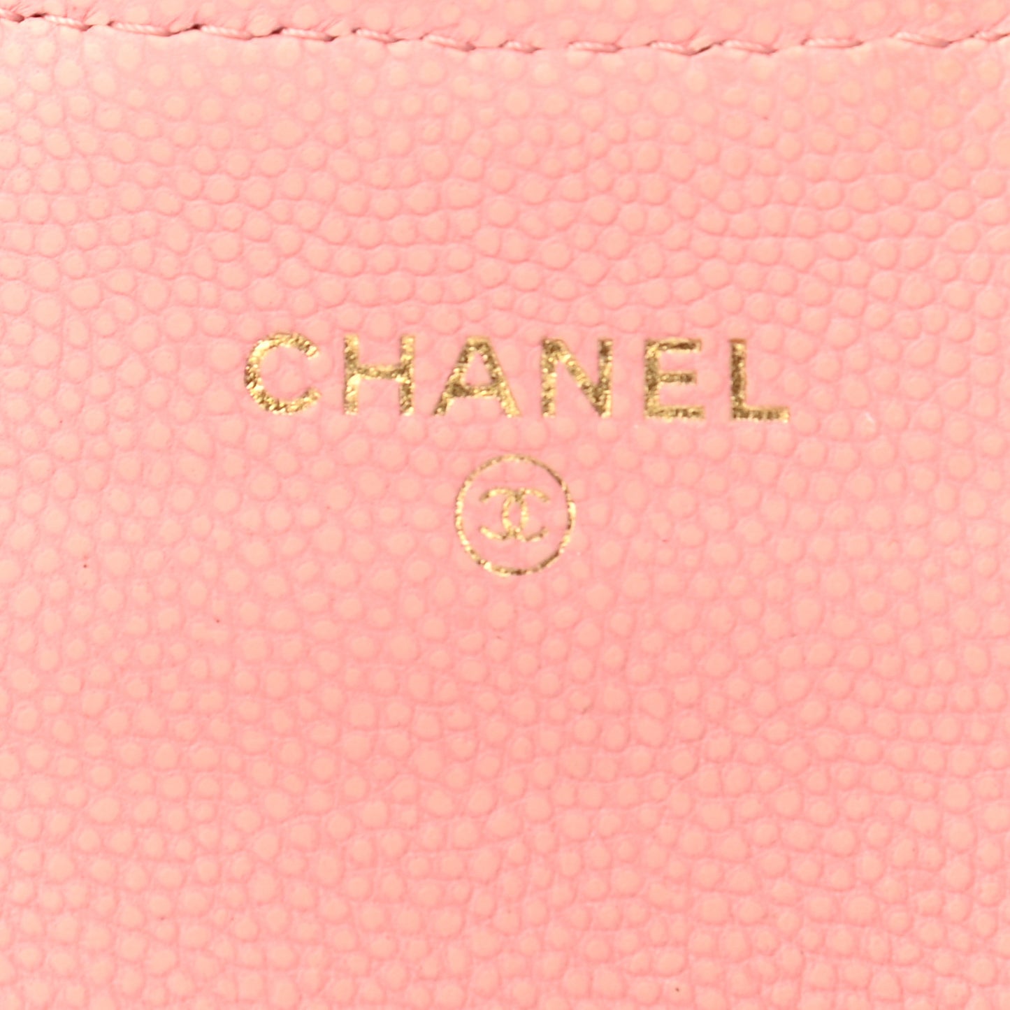 Caviar Chevron Quilted Flap Card Holder Pink