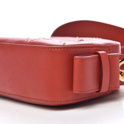Chloe Smooth Calfskin Little Horses Embroidered Shoulder Bag Earthy Red 8 of 9