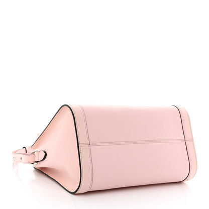 Alexander McQueen Pebbled Calfskin Small Skull Padlock Zip Around Tote Baby Pink 4 of 13