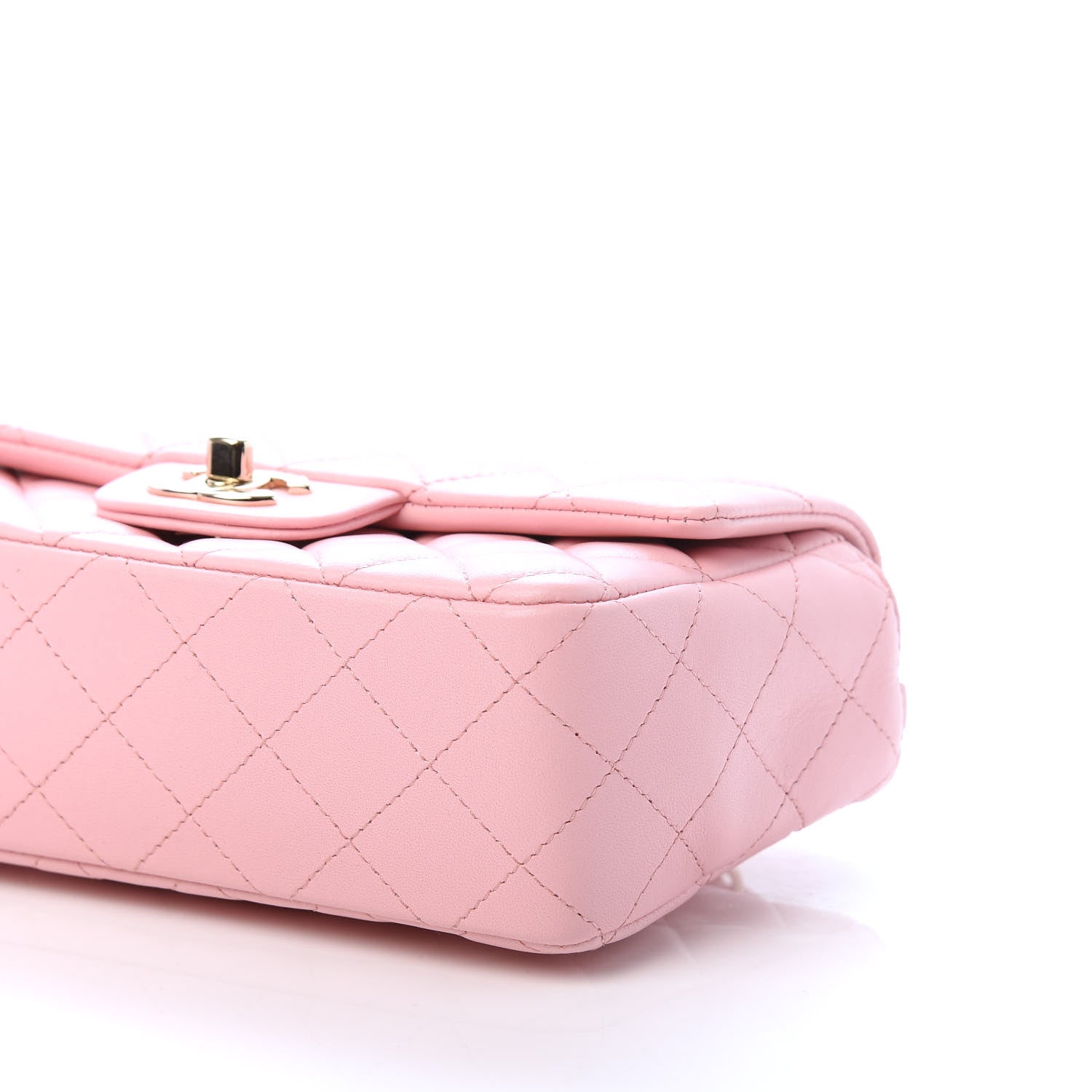 Chanel Lambskin Quilted Mini Rectangular Flap Pink 7 of 11