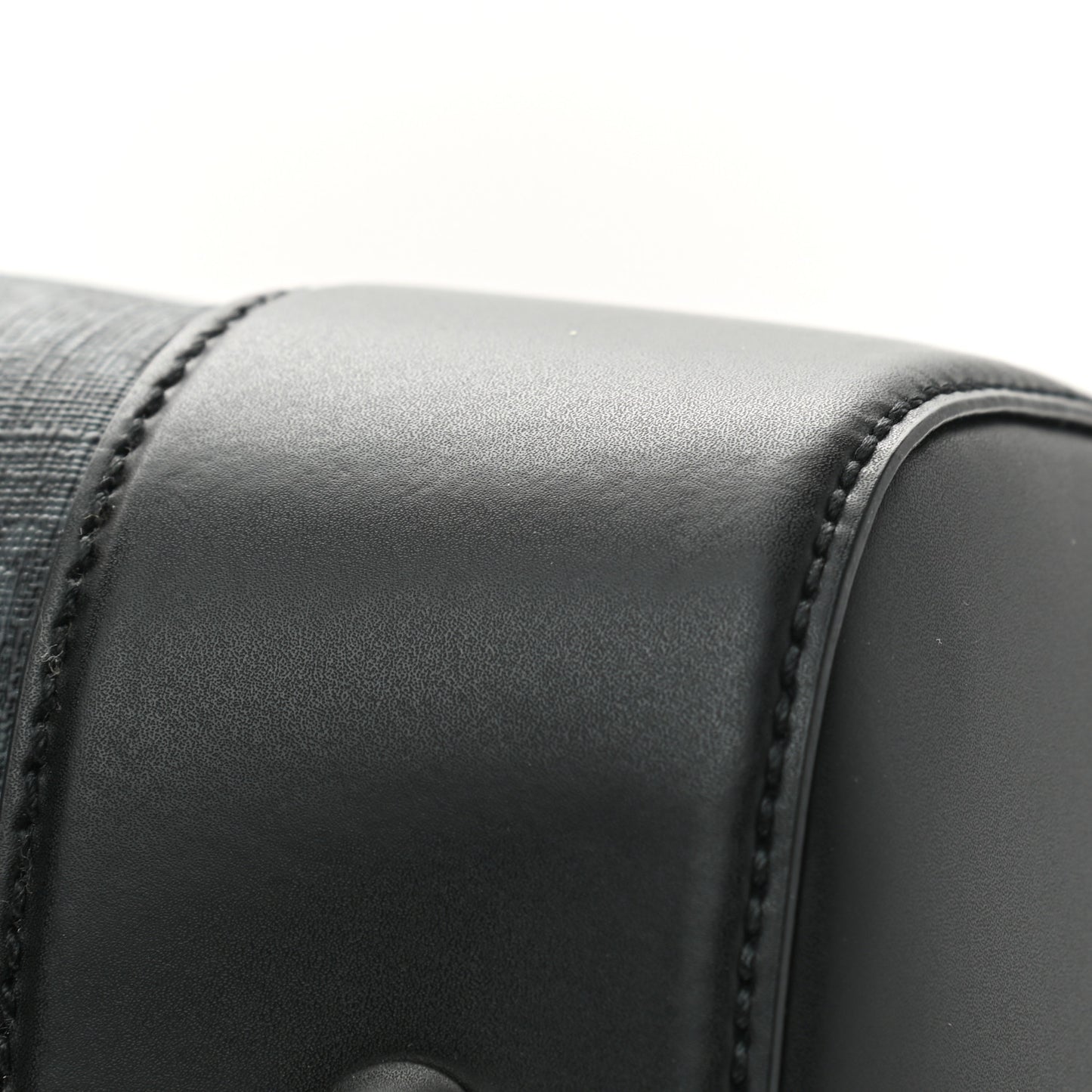 Soft GG Supreme Monogram Appia Calfskin Web Medium Carry On Duffle Bag Black Grey