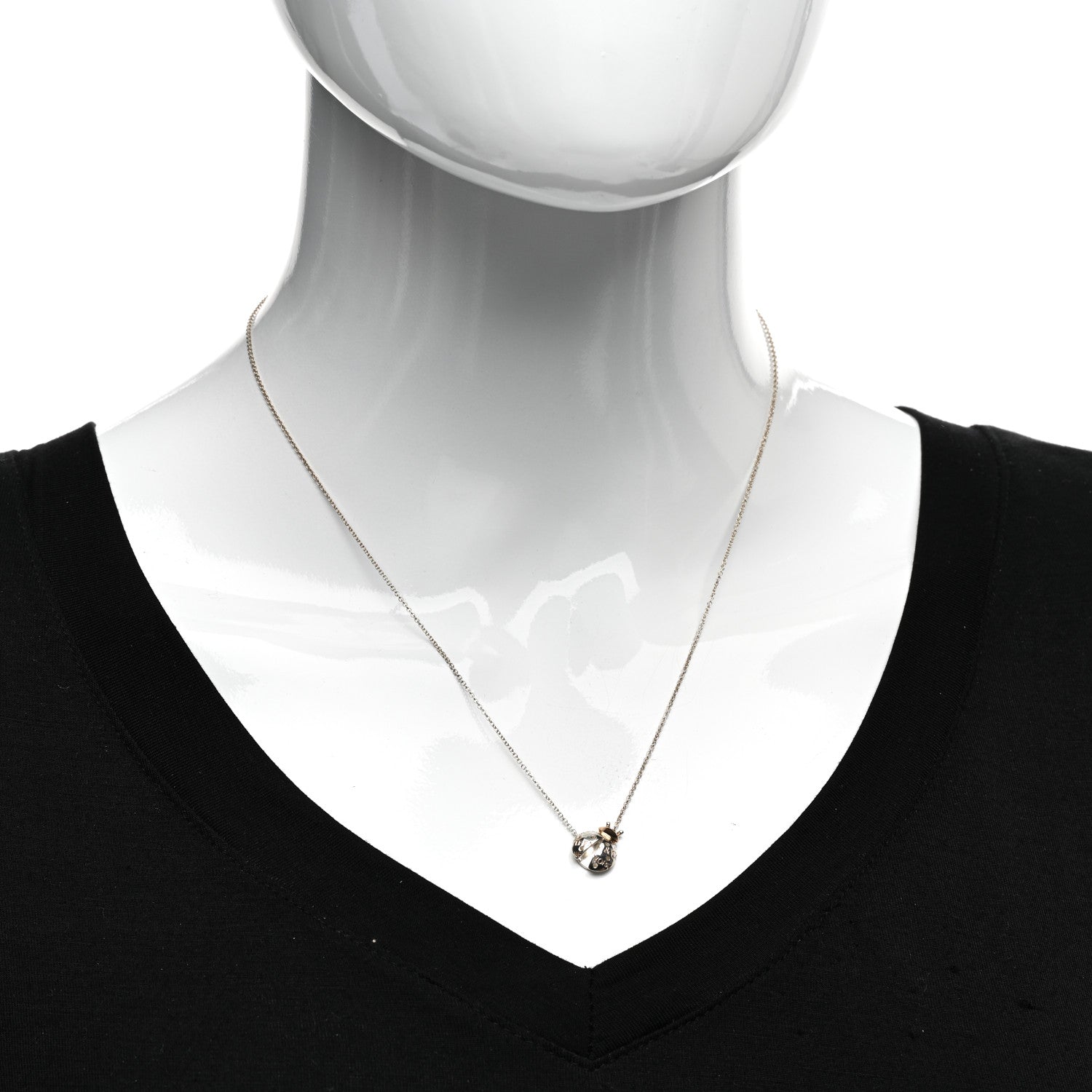Tiffany Sterling Silver 18K Rose Gold Return to Tiffany Love Bugs Ladybug Pendant Necklace 2 of 5