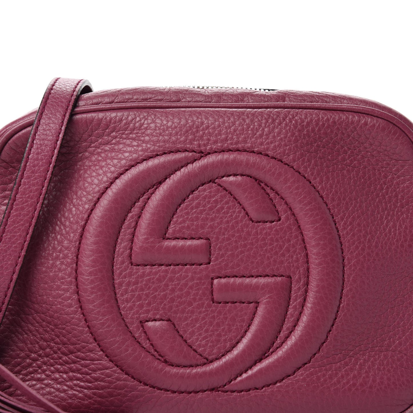 Pebbled Calfskin Small Soho Disco Bag Peonia Flower