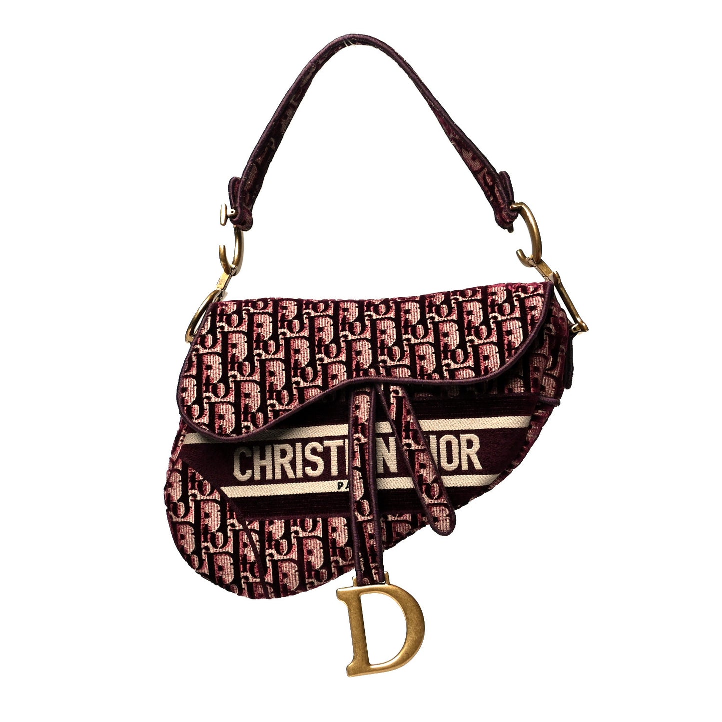 Oblique Saddle Bag Burgundy