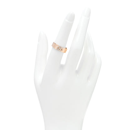 Hermes 18K Rose Gold Diamond PM H D'Ancre Ring 54 7 2 of 5
