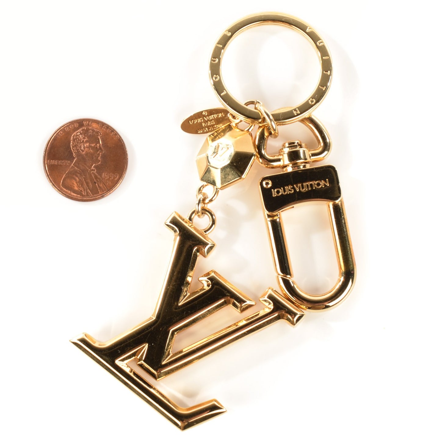 LV Facettes Key Holder Gold