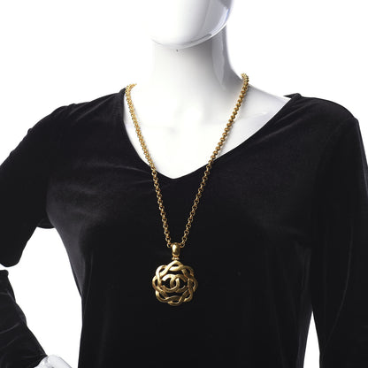 Chanel CC Chain Pendant Long Necklace Gold 2 of 5