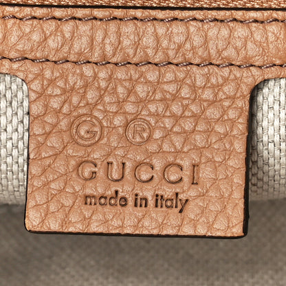 Gucci Pebbled Calfskin Medium Soho Flap Crossbody Camelia 6 of 12