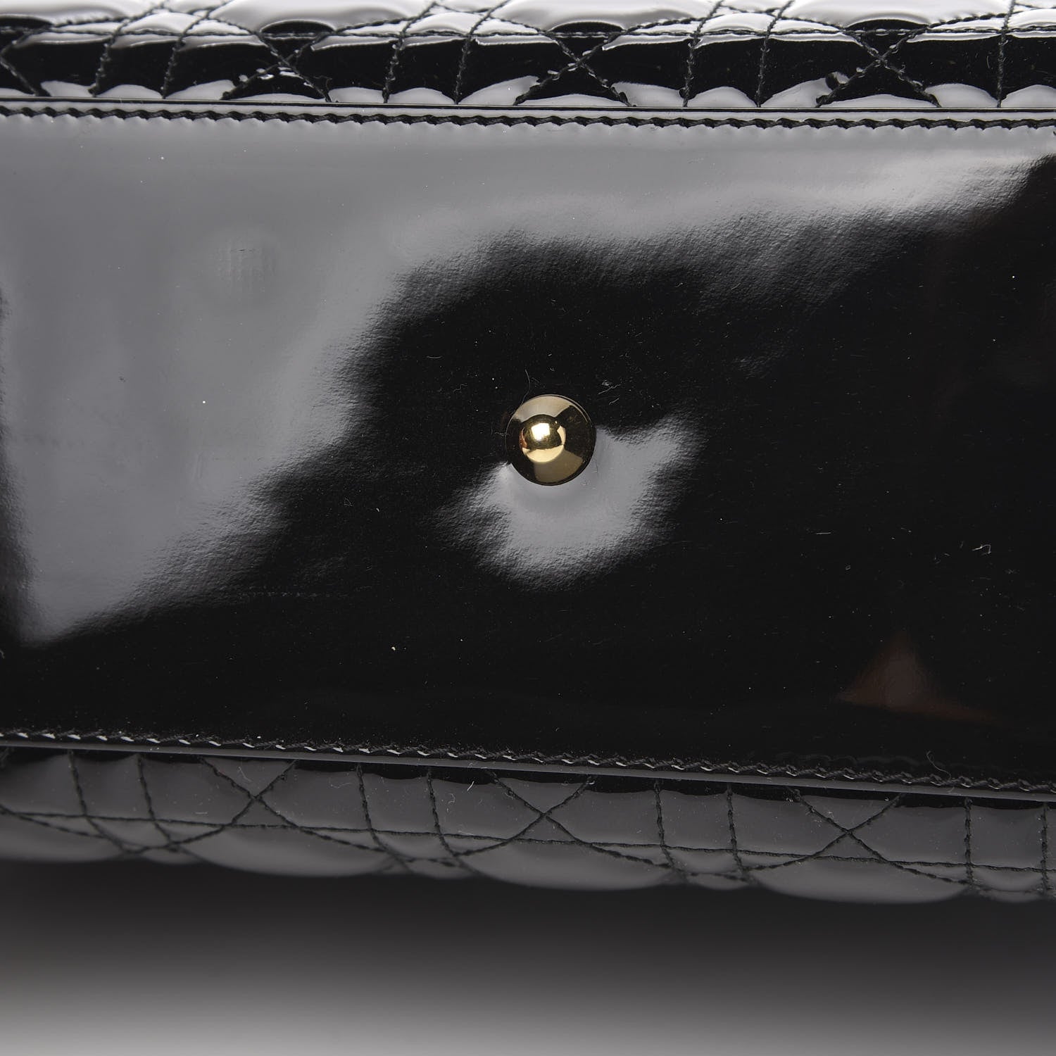 Christian Dior Patent Cannage Large Lady Dior Black 10 of 10