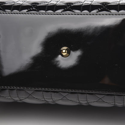Christian Dior Patent Cannage Large Lady Dior Black 10 of 10
