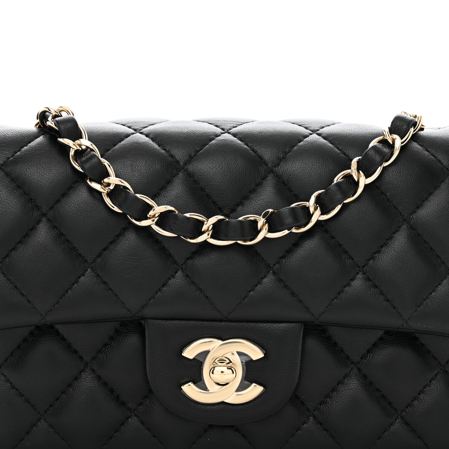 Chanel Lambskin Quilted Mini Rectangular Flap Black 8 of 10