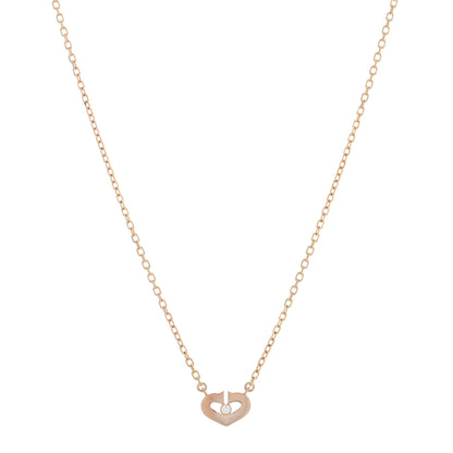 Cartier 18K Pink Gold Diamond XS Hearts and Symbols Necklace 1 of 4