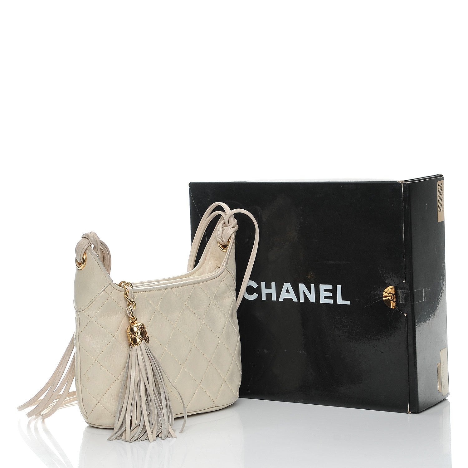 Chanel Lambskin Quilted Tassel Bag Beige Clair 10 of 10